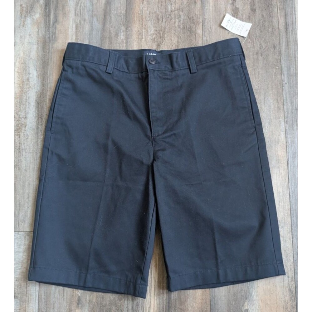 NEW Lands' End Navy Chino Shorts Women's Size 20 100% Cotton 10" Inseam